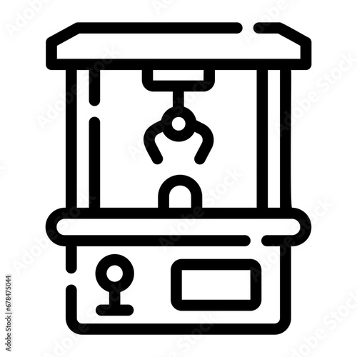 claw machine Line Icon