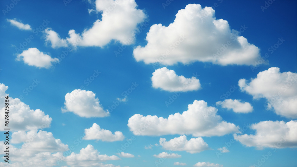 Fototapeta premium Blue sky background with clouds