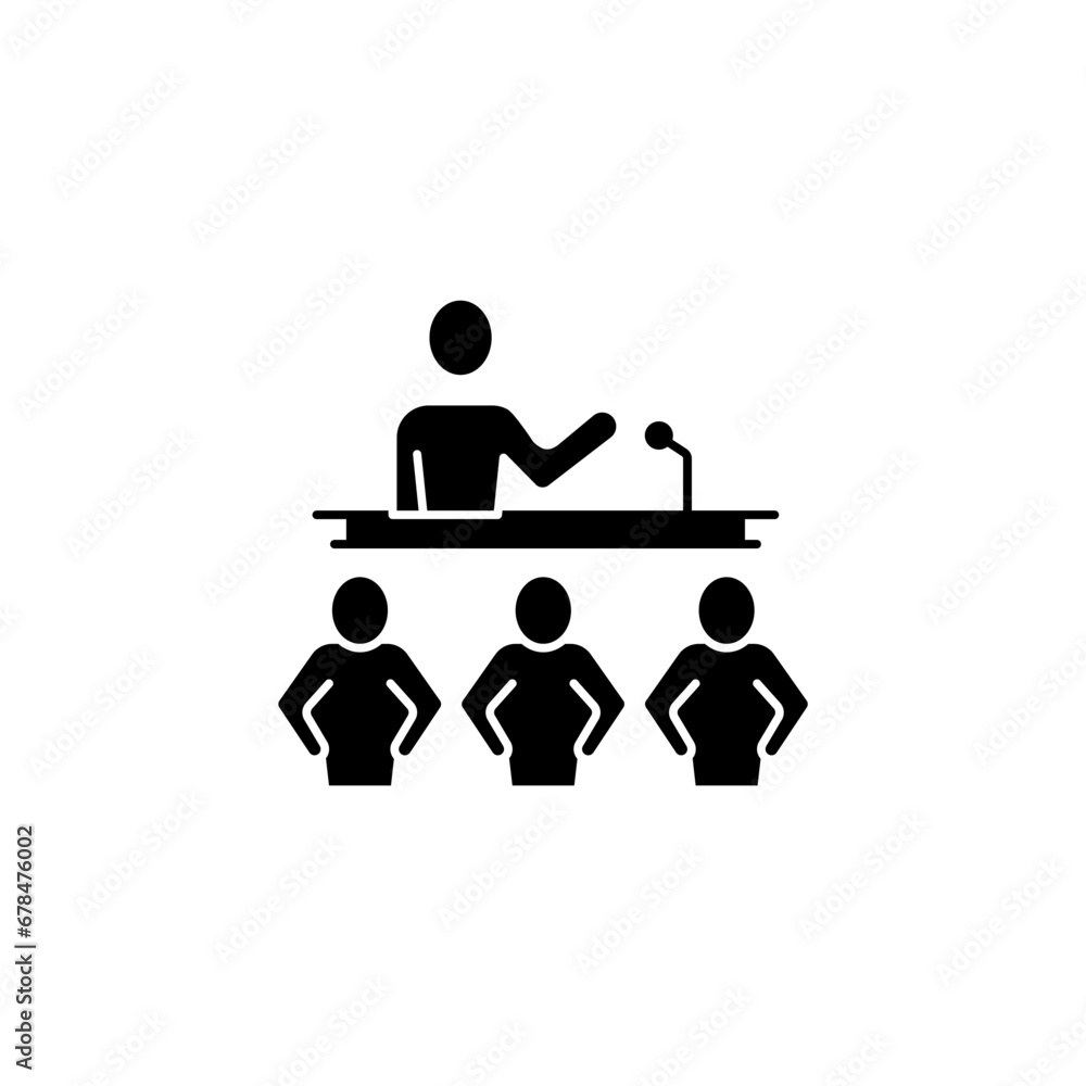 Press conference concept line icon. Simple element illustration. Press conference concept outline symbol design. Press conference concept line icon. Simple element illustration. Press conference concept outline symbol design.