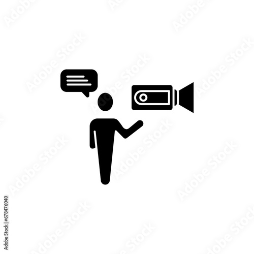 reporters concept line icon. Simple element illustration. reporters concept outline symbol design.