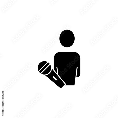 interview or news concept line icon. Simple element illustration. interview or news concept outline symbol design.