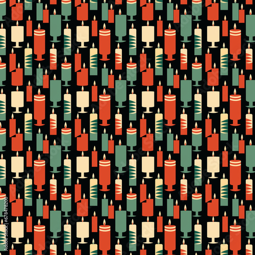 Bauhaus Style Christmas Candles 4K