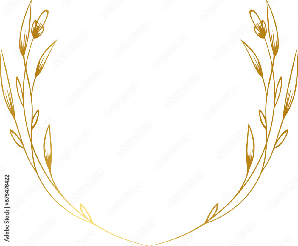 Collection of different golden silhouette laurel ,and wreaths depicting an award Collection of different golden silhouette laurel ,and wreaths depicting an award
