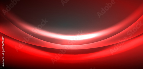 Neon-lit waves surge across background, mesmerizing dance of luminescence and motion. Dynamic backdrop captures essence of energy and modern aesthetics