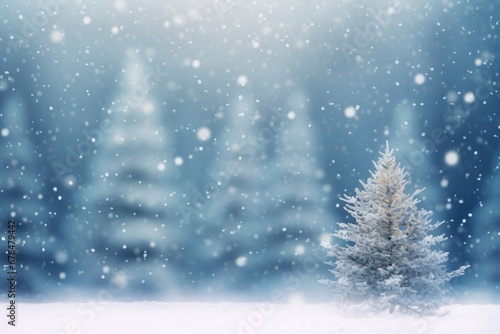 christmas background with snowflakes © rushay