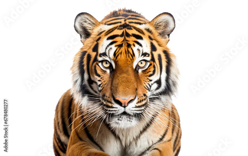 Charming Cute Majestic Tiges Fierce Eyes Isolated on Transparent Background PNG.