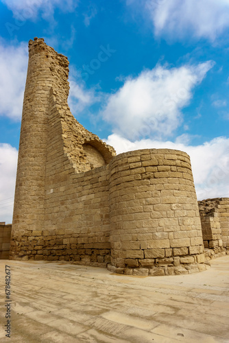 Medieval 12th century Tower ruins of Shagan, in Baku, Absheron, photo taken in Oct 2023. photo