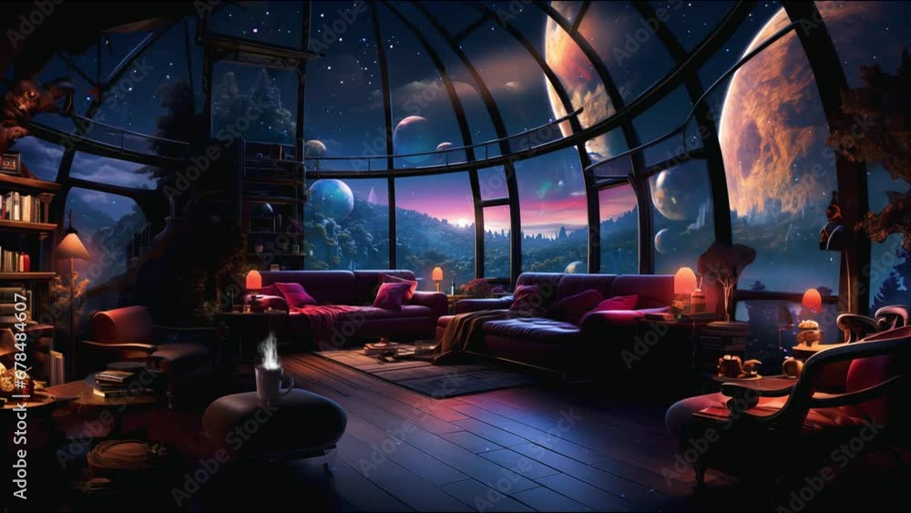 "Perfect for Vtubers and streamers, this lo-fi music visualizer blends