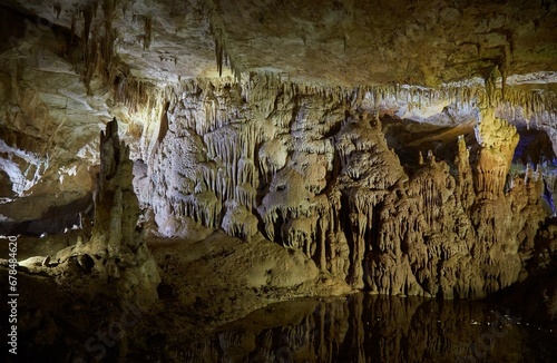 The colorful Prometheus Cave outside of Kutaisi, Georgia