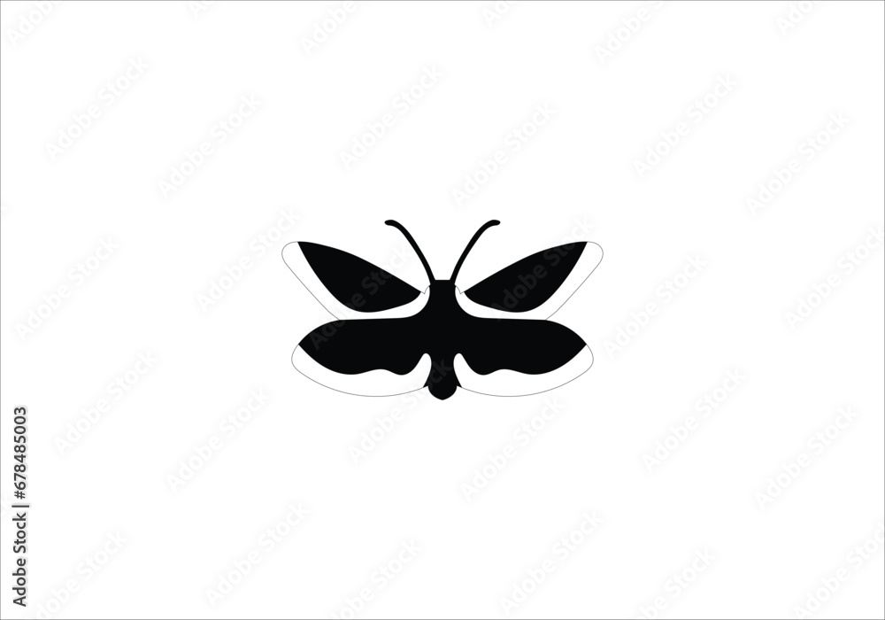 Bagworm Moth minimal style icon illustration design