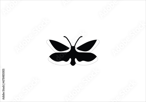 Bagworm Moth minimal style icon illustration design