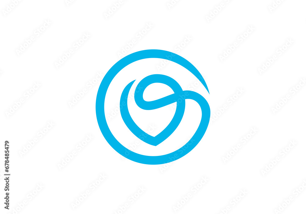 simple pin and circle logo, traveling concept vector design simple pin and circle logo, traveling concept vector design