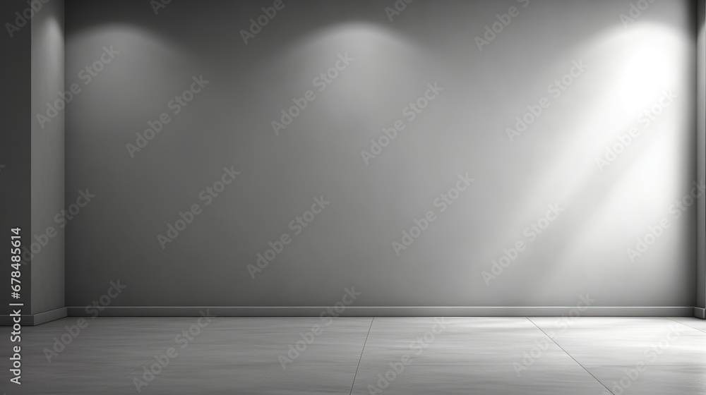 Natural grey environment with soft, dynamic lighting, ideal for image renderings, product showcasing, and versatile placements of various goods. The neutral backdrop enhances visual appeal and provide