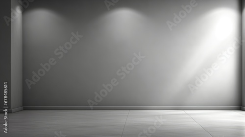 Natural grey environment with soft  dynamic lighting  ideal for image renderings  product showcasing  and versatile placements of various goods. The neutral backdrop enhances visual appeal and provide