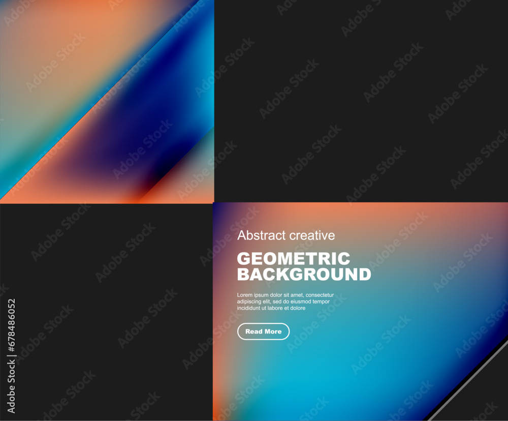 Gradient triangles vector abstract background