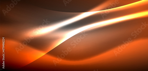 Neon-lit waves surge across background, mesmerizing dance of luminescence and motion. Dynamic backdrop captures essence of energy and modern aesthetics