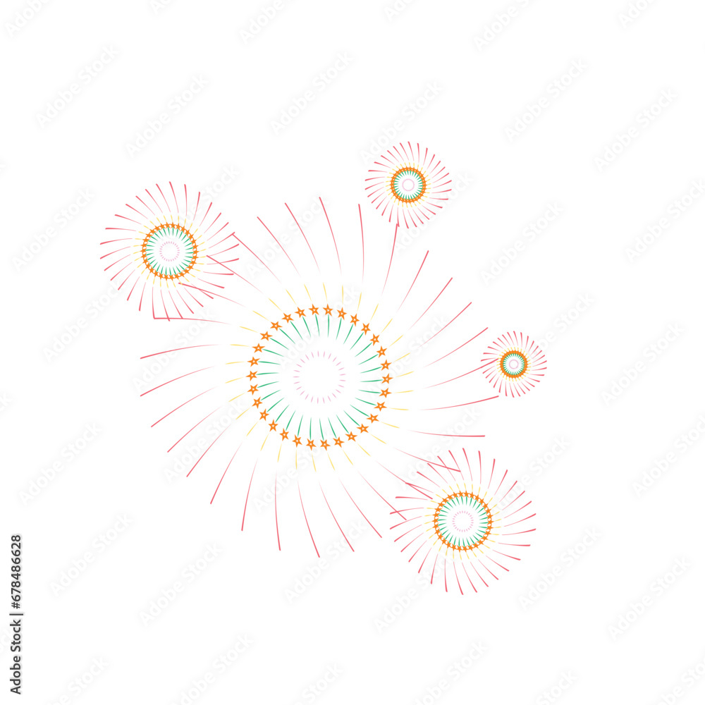 Fireworks celebrate Loy Krathong holiday in Thailand Fireworks celebrate Loy Krathong holiday in Thailand