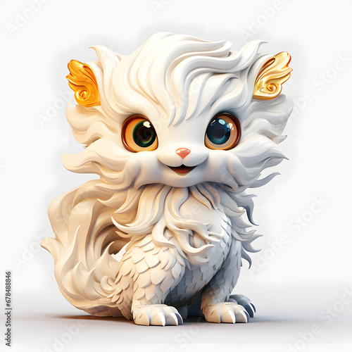 cute white dragon © Billy
