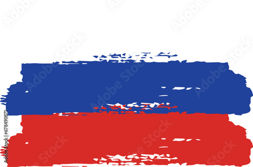 Russia Flag Vector Aesthetic Paint Scratches