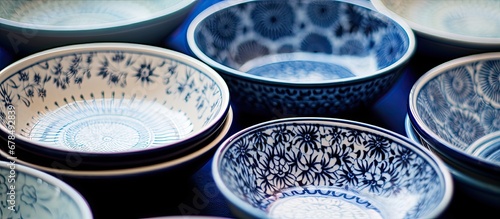 Zoomed in view of ceramic dishes