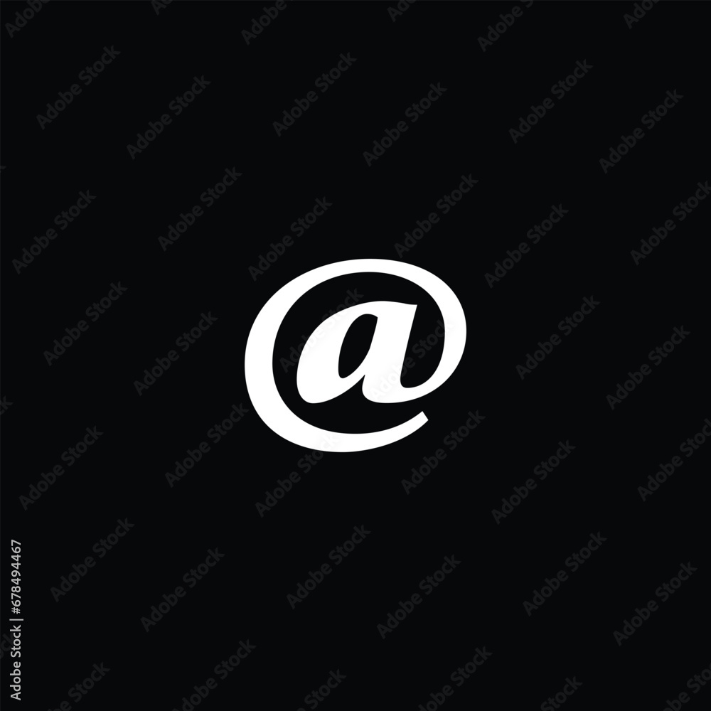 Initial Letter @ Flame Logo Design Template Initial Letter @ Flame Logo Design Template