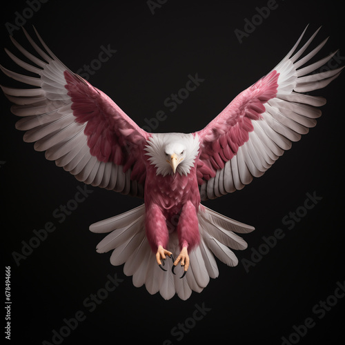 pink flaming flamingo galah bald eagle with wings photo