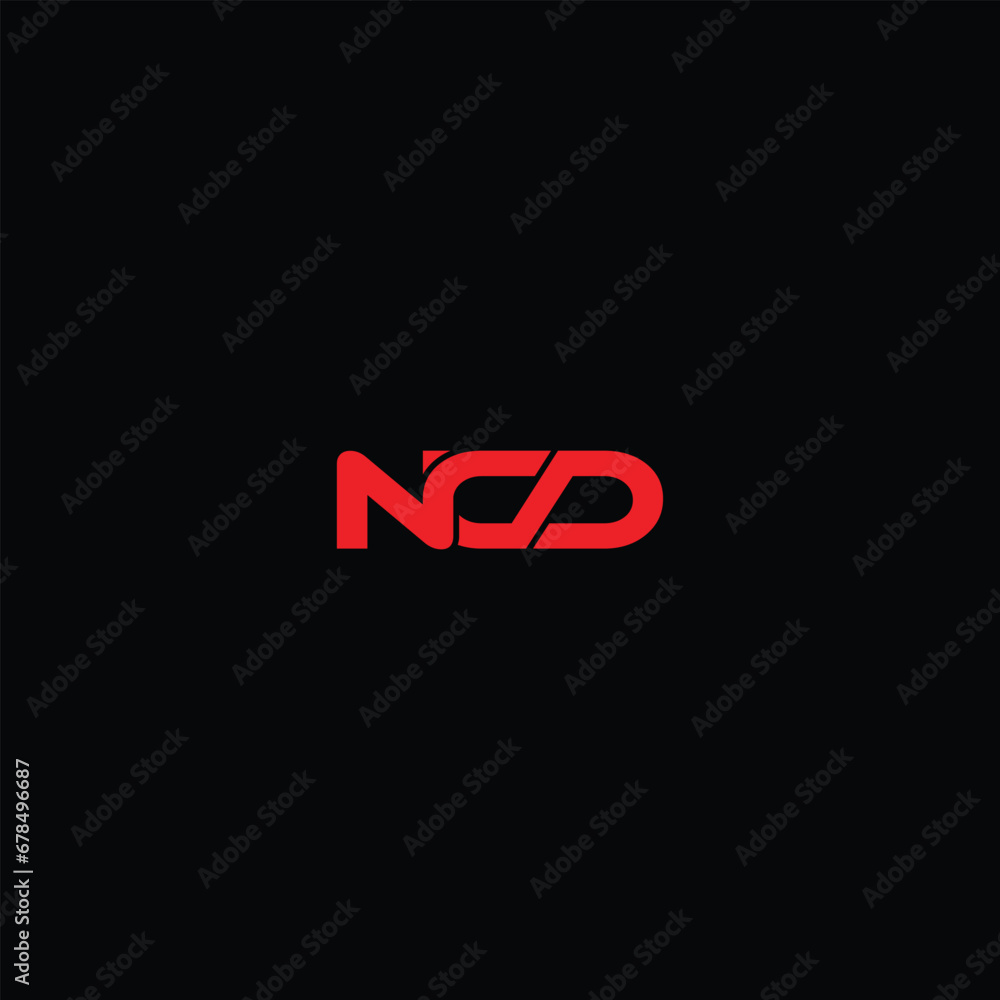 Initial Letter ncd Flame Logo Design Template Initial Letter ncd Flame Logo Design Template