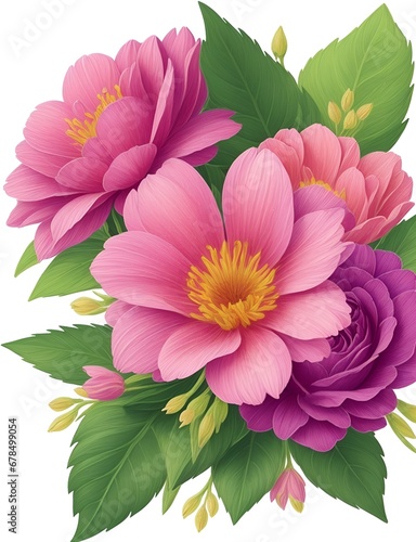 Colorful Flower Clipart  Beautifully Detailed Blooms Designs