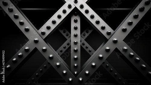 Dark metalwork with large rivets for a strong base for your background photo
