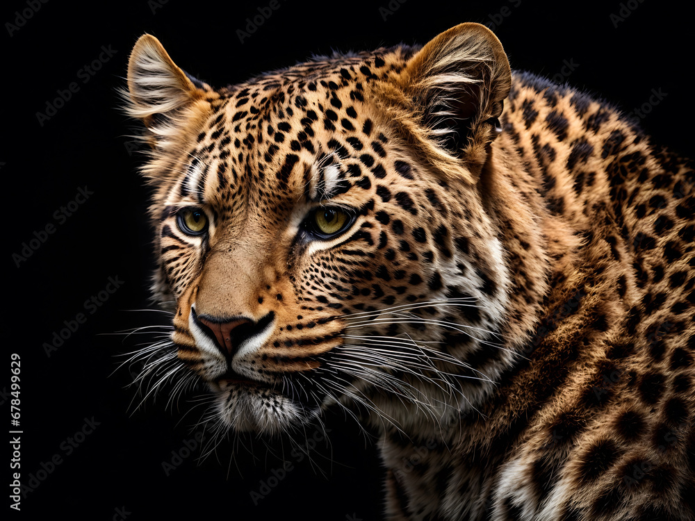 Fototapeta premium A portrait of a leopard