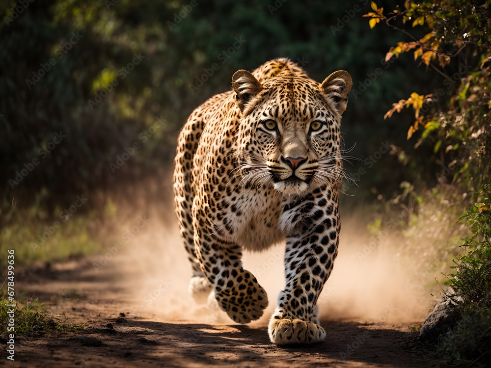Obraz premium A portrait of a leopard