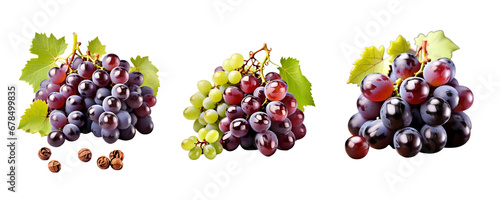 grapes isolated on transparent background