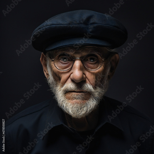 portrait of man in basque beret photo