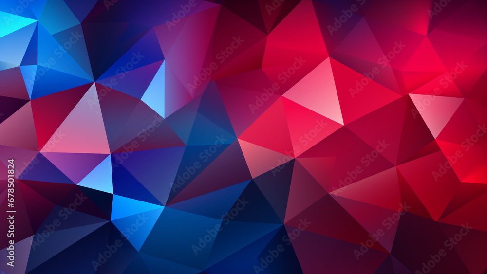 Cobalt Blue and Cherry Red Geometric Mosaic Vibrant Pattern Cobalt Blue and Cherry Red Geometric Mosaic Vibrant Pattern