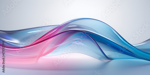 abstract blue background ,Abstract single color wavy 3d transparent background Generative Ai