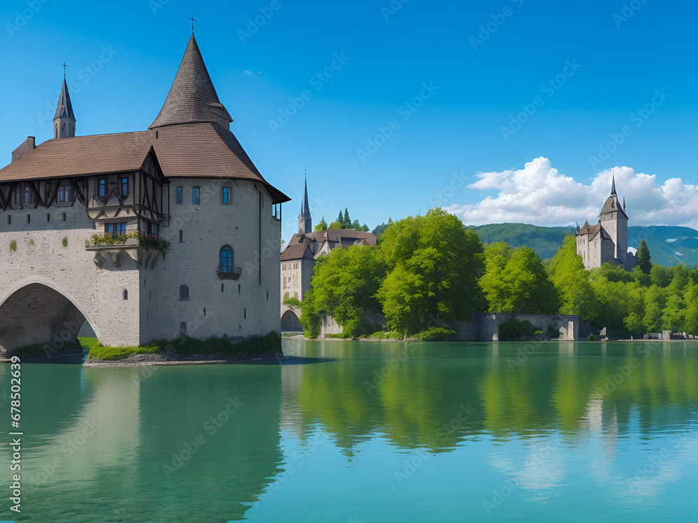 castle on the lake