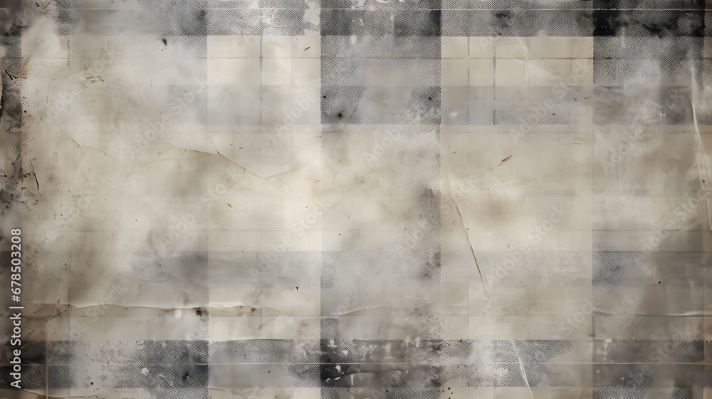 Grey plaid fabric texture old paper Newspaper marble texture. generative AI. Grey plaid fabric texture old paper Newspaper marble texture. generative AI.