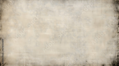 Grunge empty fabric background frame with vignette border. Dirty distressed black and white vintage 8k 16-9 weathered faded old linen  burlap or canvas texture. Retro transparent overl. generative AI.