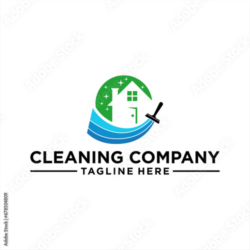 Striking logo for cleaning company, House Cleaning Service Logo Design Inspiration