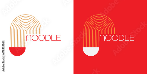 noodle food on white background