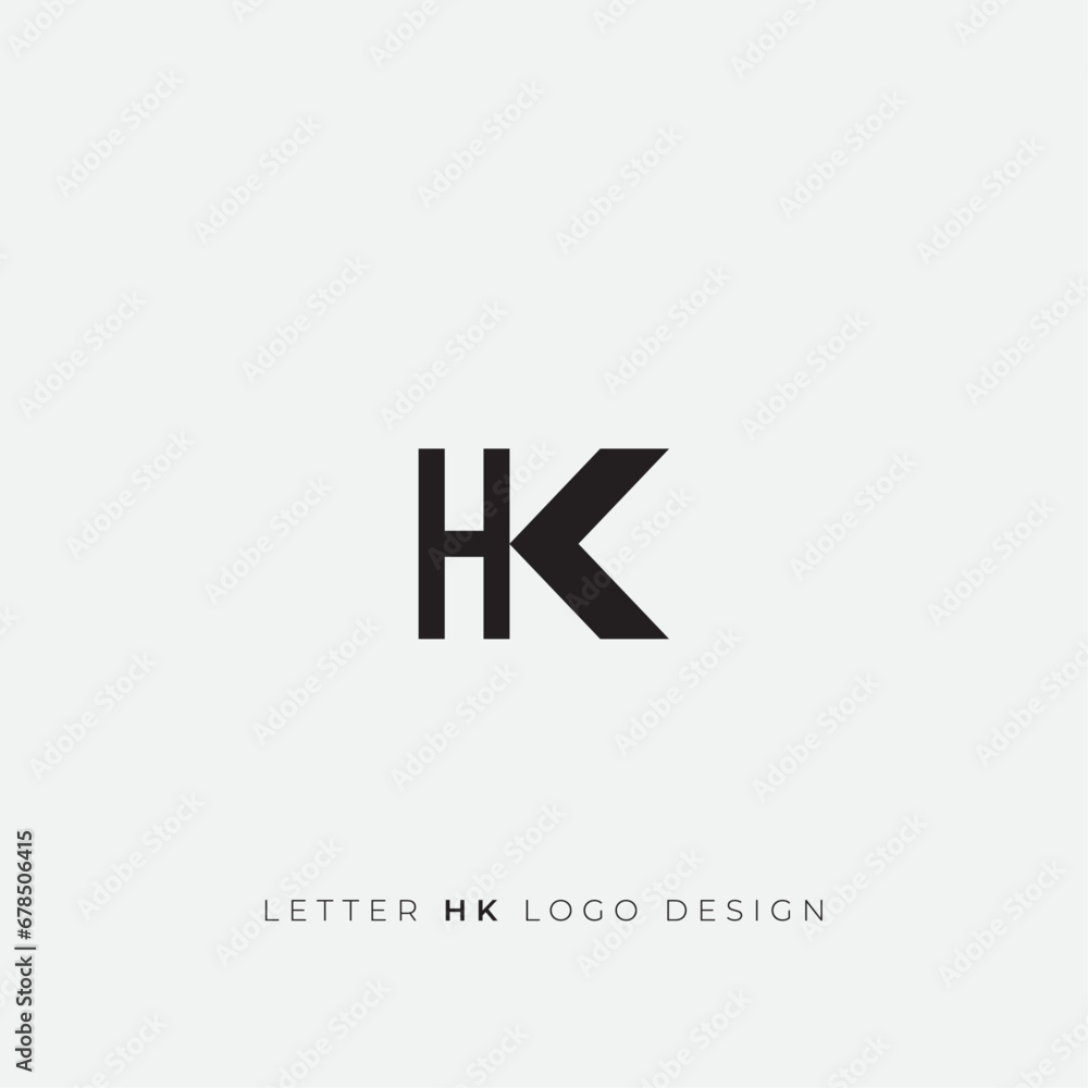 HK or KH letter logo design icon simple and clean HK or KH letter logo design icon simple and clean