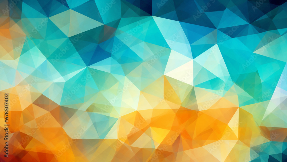 Teal and Tangerine Geometric Mosaic Vibrant Abstract Pattern Teal and Tangerine Geometric Mosaic Vibrant Abstract Pattern