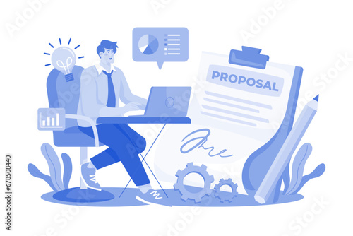 Proposal Writer crafting persuasive proposals.