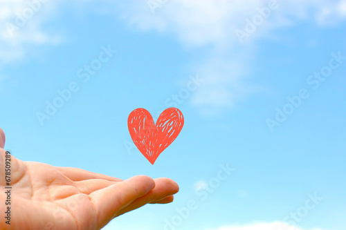 ハートと手