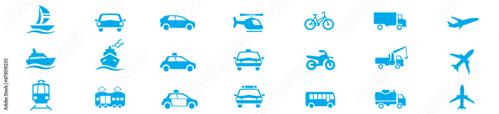 Set of transport icons Vector Set of transport icons Vector