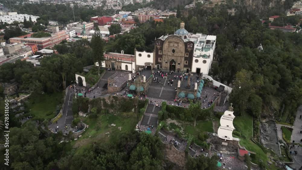 Aerial video, Capilla del Cerrito in the Villa Basilica de Guadalupe, Mexico City Aerial video, Capilla del Cerrito in the Villa Basilica de Guadalupe, Mexico City
