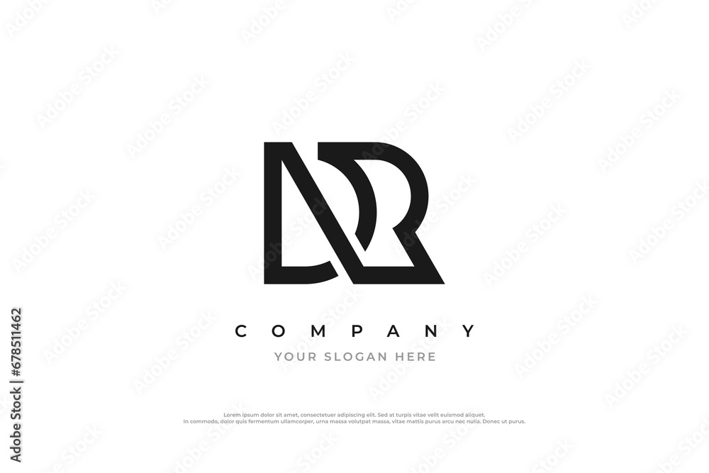 Initial Letter DR Monogram Logo Design Vector Stock Vector | Adobe Stock