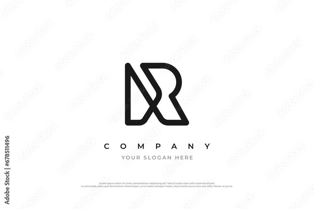 Initial Letter R Simple Logo Design Vector Initial Letter R Simple Logo Design Vector