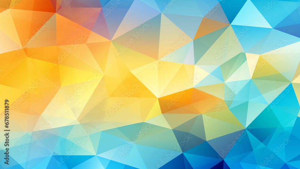Vibrant Geometric Mosaic Sunshine Yellow and Sky Blue Vibrant Geometric Mosaic Sunshine Yellow and Sky Blue