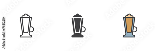 Frappe drink different style icon set